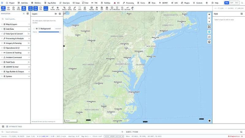 WGS84 latitude and longitude graticule overlay spanning North Carolina to Boston.