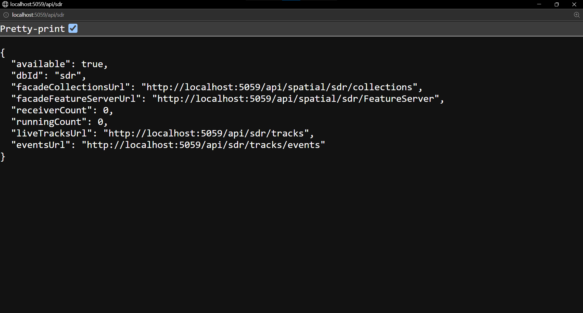 VoltGrid desktop — SDR Software-Defined Radio REST API endpoint